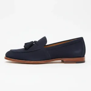 Tassel Loafers - Navy Blue Suede