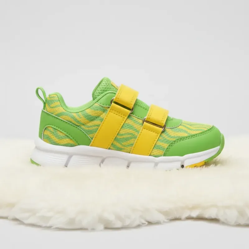 Kids' Athletic Sneakers - Green & Yellow
