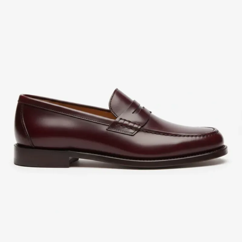 Penny Loafers - Burgundy Leather
